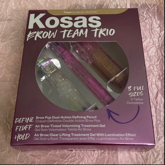 BNIB Kosas Brow Team Trio in “Taupe” (for cool blondes) 3 Full-Size Brow Product - Picture 5 of 9